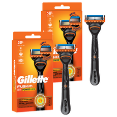 Gillette 吉列 正品 Fusion Power 鋒隱動力刮鬍刀握把 + 刀片組, 2套