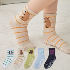 BASE ALPHA ESSENTIALS Hello 防滑襪 5雙組