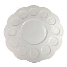創意多功能盤 12孔 41.5cm, 象牙強化, 1個, 白色 + 迷彩虹
