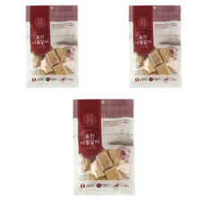 똑똑한입 포천 이동갈비 강아지 간식, 혼합맛, 250g, 3개