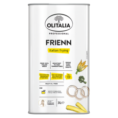 OLITALIA 奧利塔 高溫專用葵花油 義大利油炸大師設計 3倍單元不飽和脂肪 含天然抗氧化維生素E 發煙點達230度, 3L, 1罐