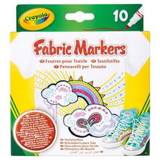 Crayola 繪兒樂 織品彩色馬克筆, 10色, 1組