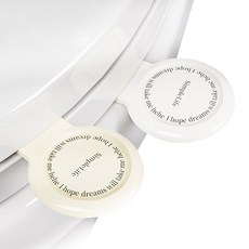 위더스욕실용품 블랑누아 화장실 변기뚜껑 손잡이 2종 세트, 화이트, 옐로우