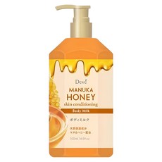 KUMANO 熊野油脂 DOVE麥盧卡蜂蜜身體乳 天然保濕成分, 500ml, 1瓶