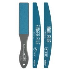 Withshan 半永久性可水洗指甲和足部銼刀套組 3, 單色, 1組