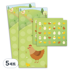멜로우 꼬꼬 시리즈 칭찬 스티커 2p 세트, 아빠꼬꼬, 5세트
