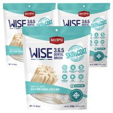 데이스포 강아지 와이즈 365 덴탈브러쉬, 스킨 앤 코트, 240g, 3개