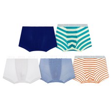Uni FRIend 男童款素面條紋四角內褲 5件組