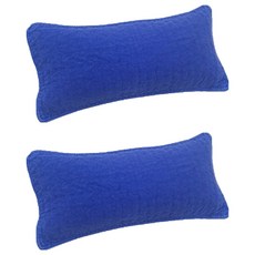 친환경편백아트 프리미엄 편백 큐브칩 베이직 베개, 진파랑(베개커버), 랜덤발송(속커버), 2개