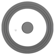 SHCJ 生活采家 矽膠圈玻璃鍋蓋 多尺寸通用 FDA合格 灰色, 1個, 26cm