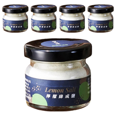 日舒醒 檸檬綠成鹽，無色素 無防腐劑 無人工添加，純素, 40g, 5罐