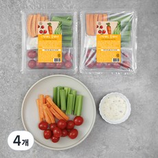 저스트그린 스틱채소 플래터, 250g, 4개