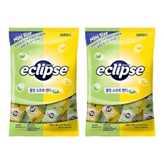 eclipse 易口舒 脆皮軟心薄荷糖 青葡萄味+檸檬味, 585g, 2袋