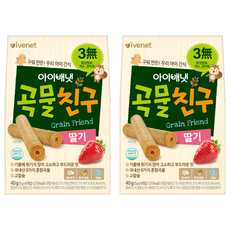 韓國 ivenet 艾唯倪 穀物棒棒 無添加 獨立包裝, 草莓, 40g, 2包