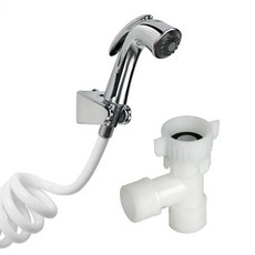 智慧沖水器+彈簧軟管白色 2.5m, 1套