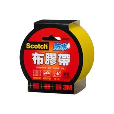 3M Scotch 防水布膠帶, 48mm x 15Yd, 黃色, 輕鬆手撕, 1個