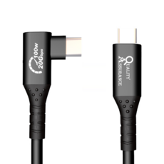 QUALITY ASSURANCE Type-C高級多功能快速充電線 USB 3.2 Gen2 PD 100W 20Gbps, 1個, 200cm, 黑色