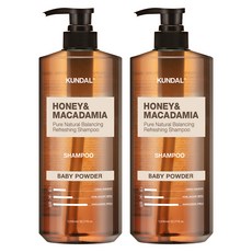 KUNDAL 昆黛爾 蜂蜜澳洲堅果香氛洗髮精 嬰兒爽身粉香, 1058ml, 2瓶