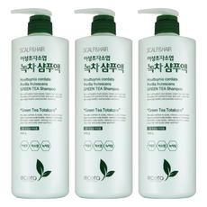 모에타 어성초 자소엽 녹차 샴푸액 건민감성, 1kg, 3개