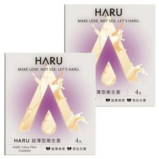 HARU 含春 Ultra Thin 極潤超薄柔型衛生套, 4個, 2盒