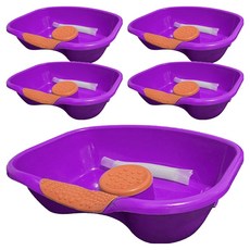 디어모모 老人 病患 孕婦 洗頭 洗髮盆, 紫色 + 橘色, 5個