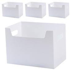 Zerlife整理廚房折疊收納箱 中型, 白色, 4個