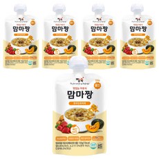 짱죽 맛있는 이유식 맘마짱 8개월부터 1P, 혼합맛(한우/단호박), 120g, 5개