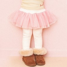 HEJMINI 女童款浪漫風刷毛內搭褲裙