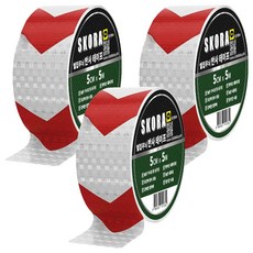 Skora 高亮度反光膠帶, 3個, 銀紅色