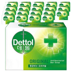 데톨 향균 비누 오리지널 상쾌한 향, 100g, 20개입