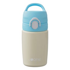 JOONIE 幼兒款一鍵式不鏽鋼保溫杯吸管杯, 1個, 330ml, 藍色