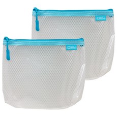 CoX 三燕興業 A6環保立體網格拉鍊袋 950H, 1個, 2個, 藍色