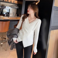 LUNA GIRL 女款Cottage V領針織衫 L25FKN070435