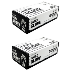 Keystone Art 一次性乳膠手套 白色 M, 中( M), 100個, 2個