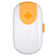 可切藥便攜隨身4分格藥盒 - 白色 ABS+PP材質 6x10x2.5cm, 1個