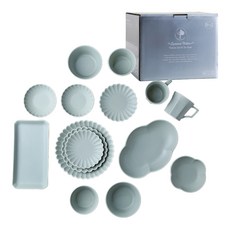Syracuse CHINA Nature 雙人餐具組 15p, 1套, 餐具10種, 水漾灰