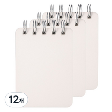 JF公司 J.FOUR 線圈便攜式迷你筆記本 記事本 80張 空白, 12個, 透明