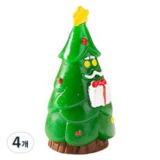 정월마켓 크리스마스 트리 장식 피규어 타입3, 4개