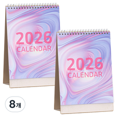 sewoose 2026年 Color Pop與漸層桌曆, 8個, 混合顏色