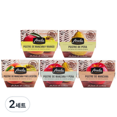 Anela 鮮果泥綜合組, 蘋果水梨口味+蘋果口味+芒果口味+水蜜桃口味+水梨口味, 1kg, 2組