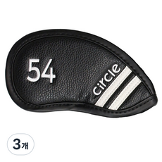 Circle DESIGN GOLF 鐵桿挖起桿頭套, 3個, 黑色