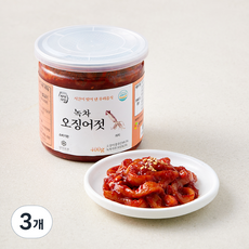 자연다감 녹차 오징어젓, 400g, 3개