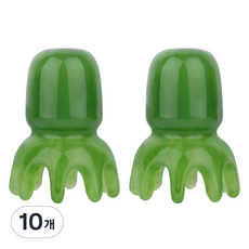 문어 마사지기 두피 괄사, 그린, 10개