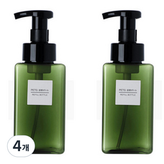 Jamil簡約泡泡按壓瓶空瓶 650ml, 綠色, 4個