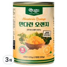 큐구 만다린오렌지 통조림, 425g, 3개