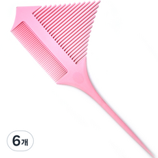 그레이거 발레아주 옴브레 솜브레 삼각형 위빙콤 염색빗, 핑크, 6개