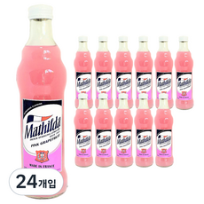 Mathilda 스파클링 핑크 그레이프플룻 에이드, 330ml, 24개