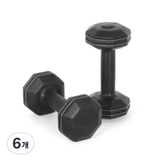 아리프 블랙라인 범퍼 옥타곤 덤벨, 2.5kg, 6개