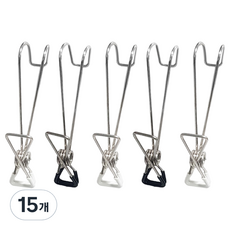 월드크린 스테인리스 논슬립 다용도 집게, 랜덤발송, 15개
