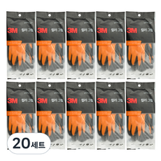 3M 彩色防滑手套 雙手穿戴組, 橘色, 20套